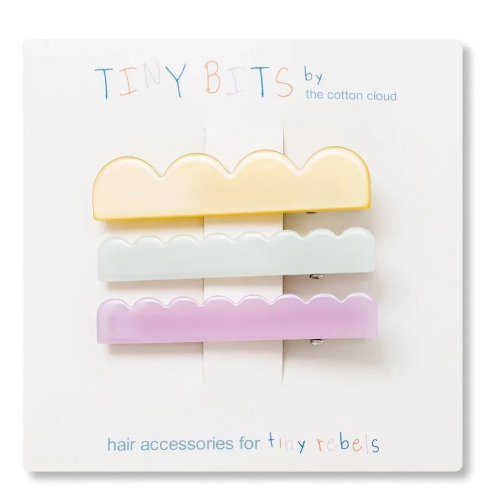 The Cotton Cloud Spinki do włosów Waves Pastel 3 szt