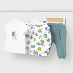 Mayoral Komplet dla chłopczyka 3-częściowy dresowy z koszulką Duck