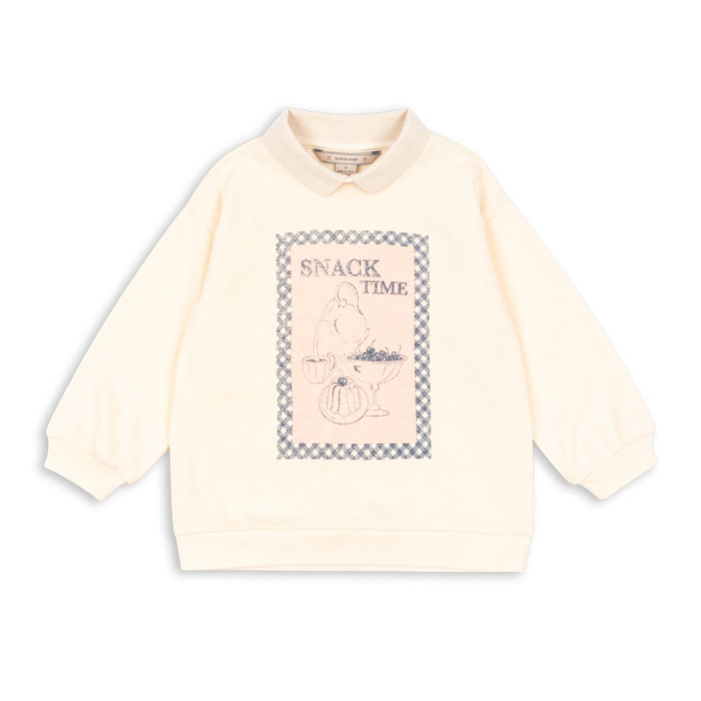 Konges Slojd Bluza dla dziewczynki z kołnierzykiem Spotty Buttercream