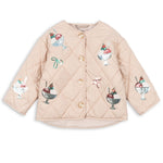Konges Slojd Kurtka dla dziewczynki pikowana Flora Sequin Gelato