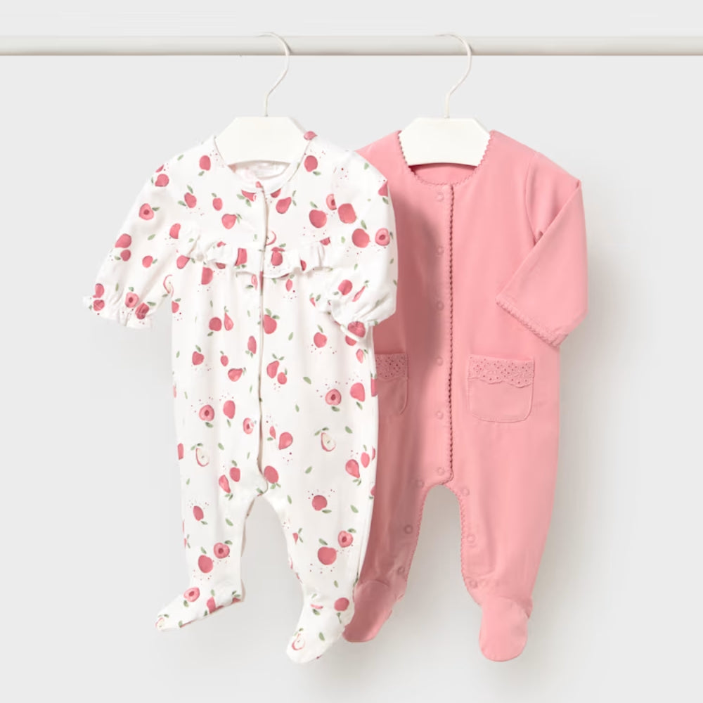 Mayoral Zestaw piżamek niemowlęcych 2szt. Pink