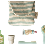 Maileg Zestaw szczoteczek w torebce Mysz niebieskie paski