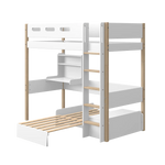 Flexa Łóżko dziecięce wysokie Casa z kolekcji Nor w kolorze White oak