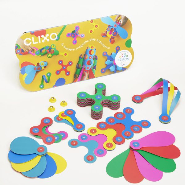 Clixo Klocki magnetyczne dla dzieci Rainbow Pack