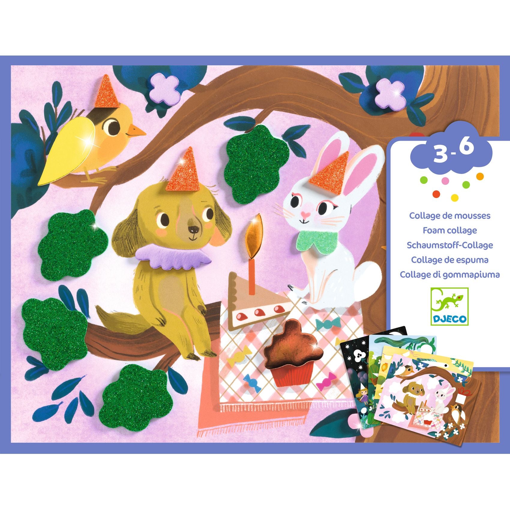 Djeco Zestaw artystyczny mozaiki dla dzieci Leśne przyjęcie