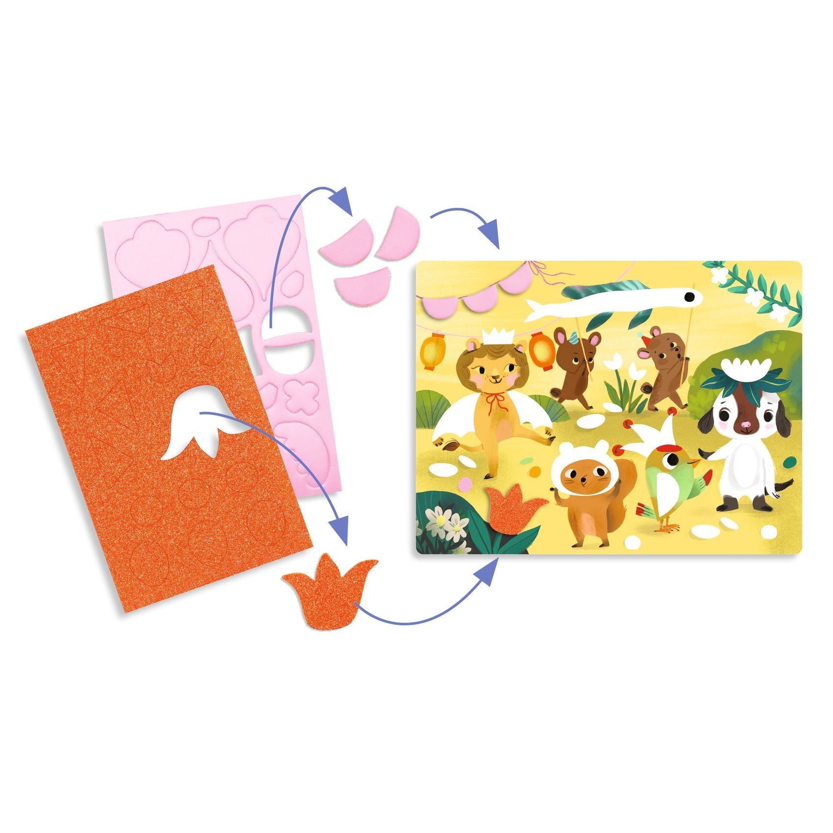 Djeco Zestaw artystyczny mozaiki dla dzieci Leśne przyjęcie