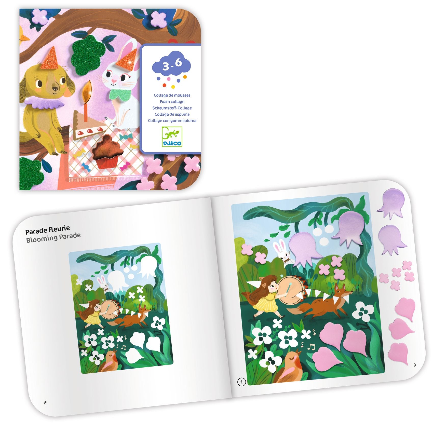 Djeco Zestaw artystyczny mozaiki dla dzieci Leśne przyjęcie