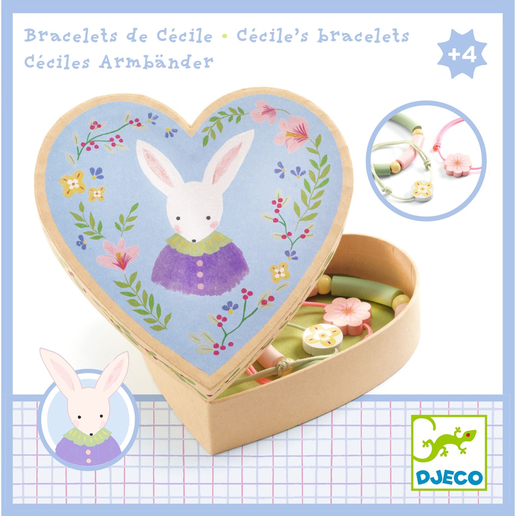 Djeco Bransoletki dla dziewczynki w ozdobnym pudełku Cecile