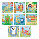 Djeco Zestaw artystyczny Układanka Mozaika Rigolo zwierzęta