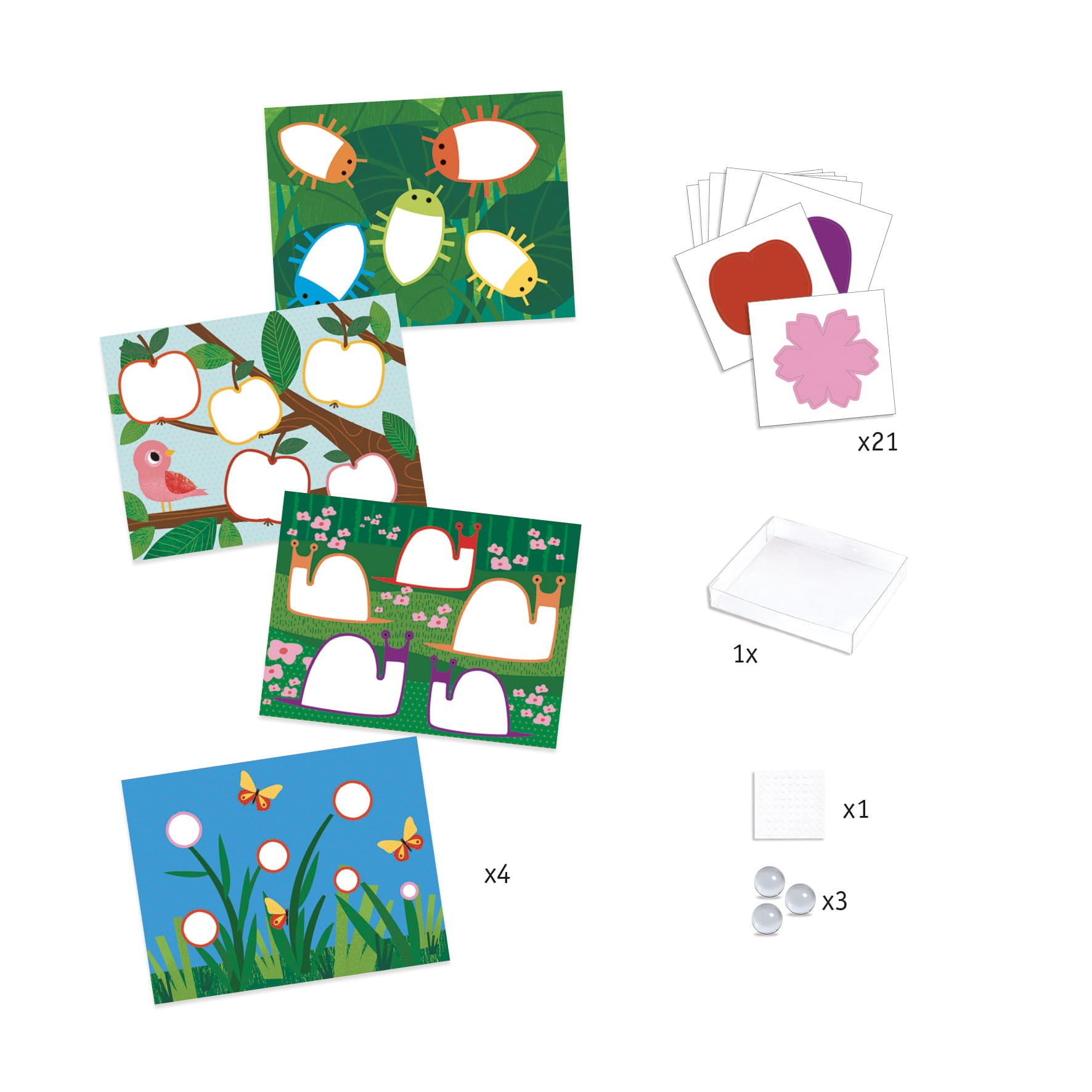 Djeco Zestaw artystyczny do malowania szklanymi kulkami Natura