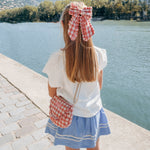 Rockahula Spinka do włosów dla dziewczynki w formie kokardki Gingham Ruffle