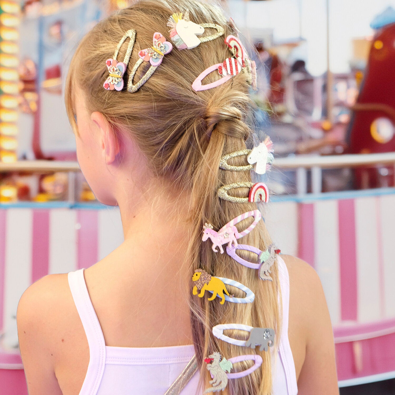 Rockahula Spinki do włosów dla dziewczynki brokatowe Carnival Butterfly