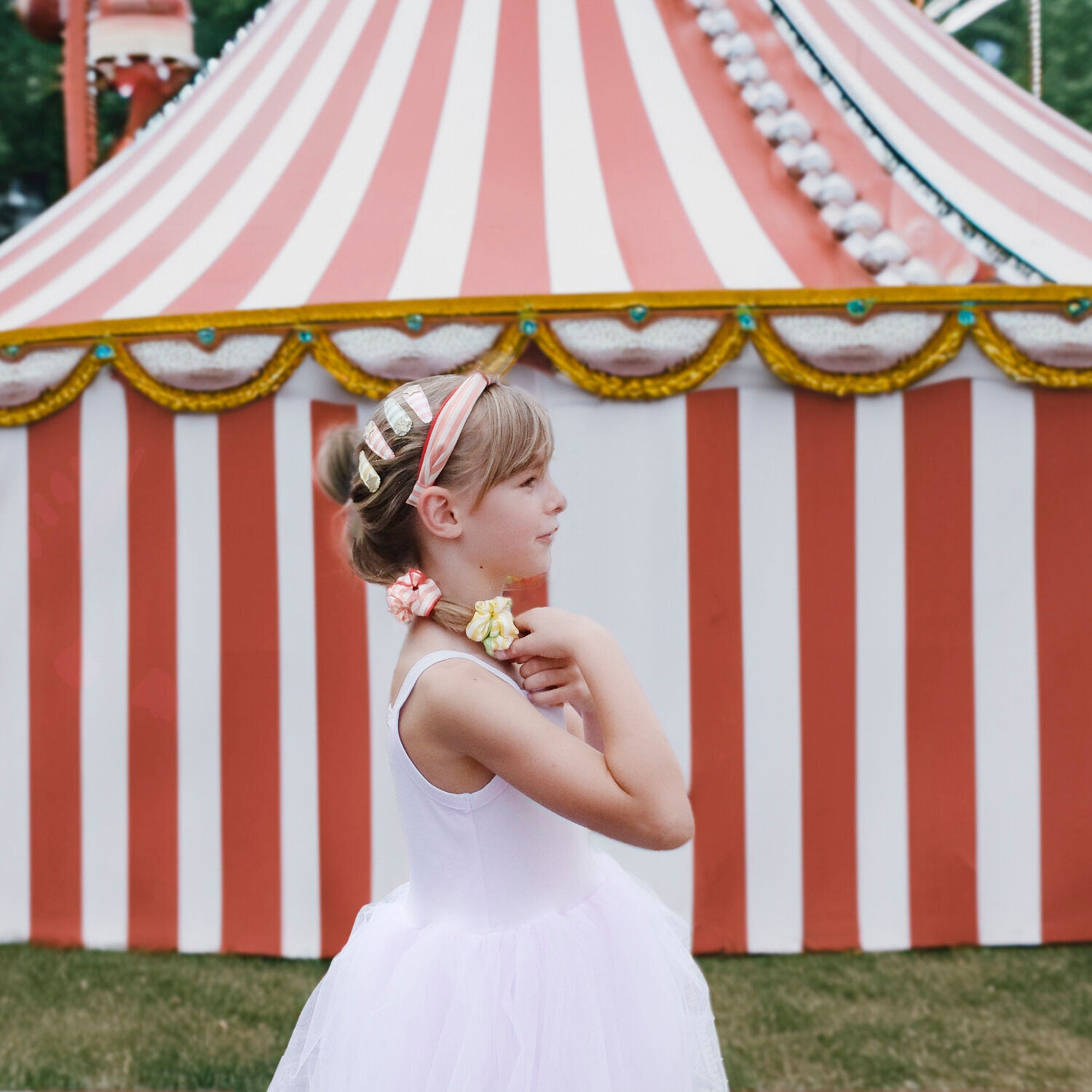 Rockahula Spinki do włosów dla dziewczynki tekstylne Stripy Star