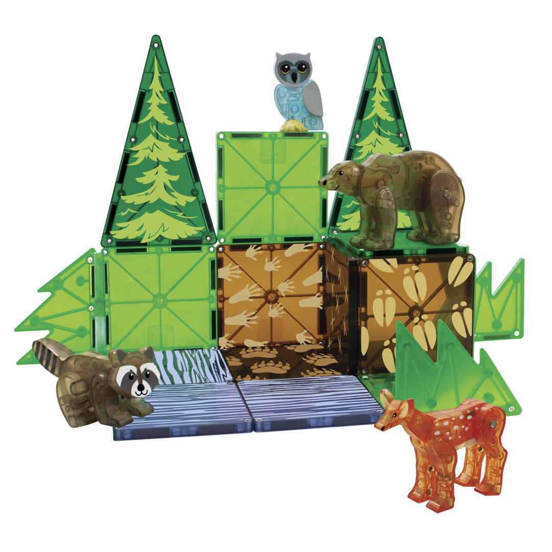 Magna Tiles Klocki Magnetyczne dla dzieci Forest Animals 25 elementów