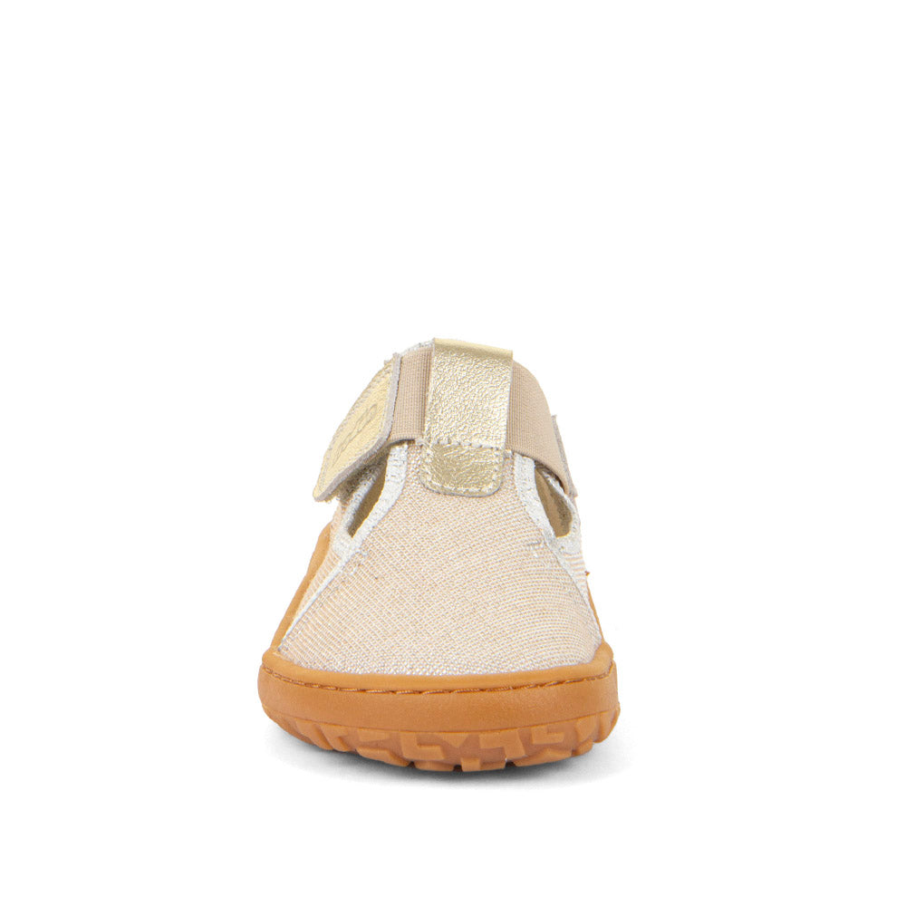 Froddo Buty dziecięce barefoot Canvas T-Bar Kremowy beż
