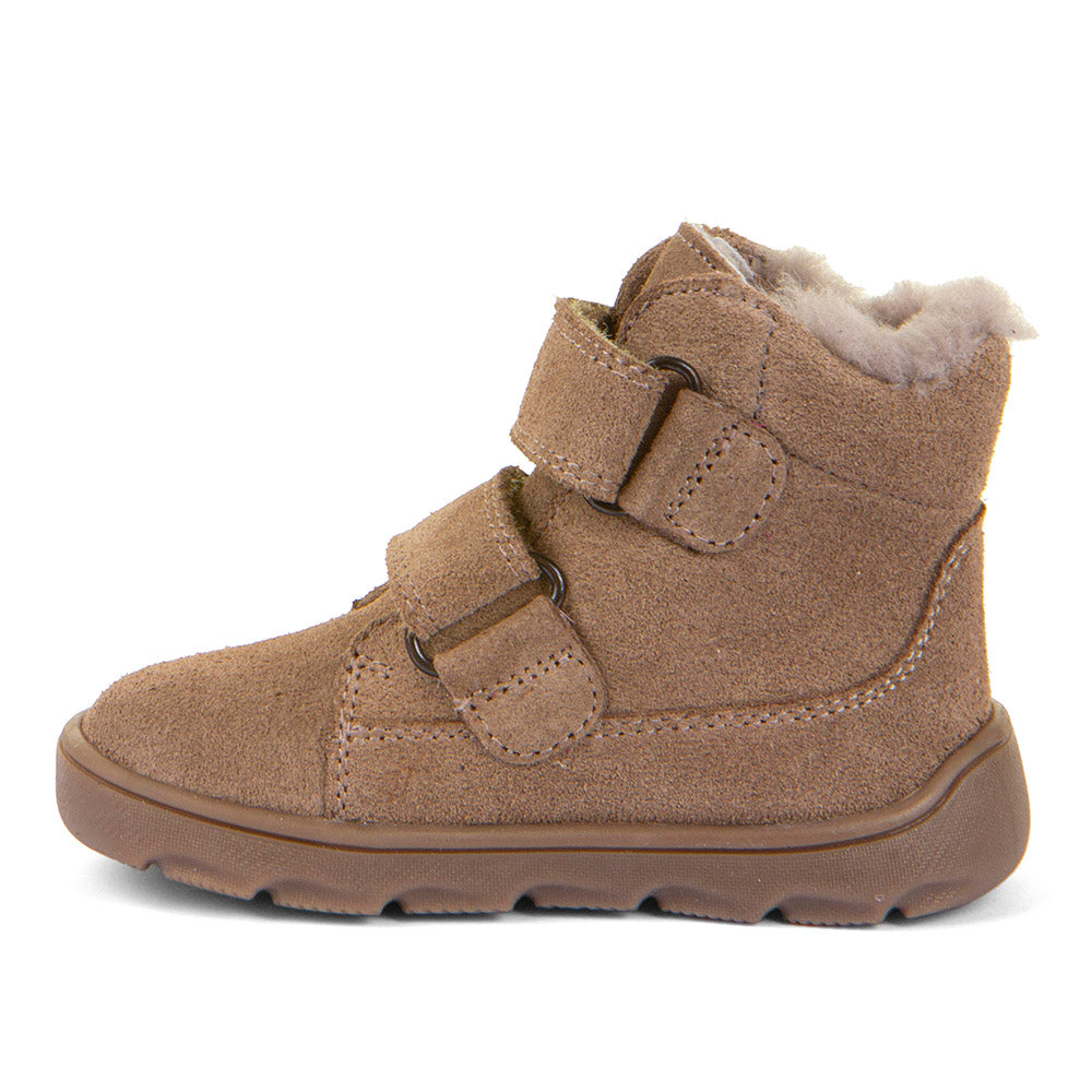 Froddo Trzewiki zimowe barefoot dla dzieci Zeru Tex Furry Camel Brown