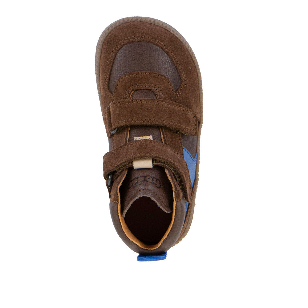 Froddo Buty barefoot dla dzieci typu High-Tops Loop Dark Brown