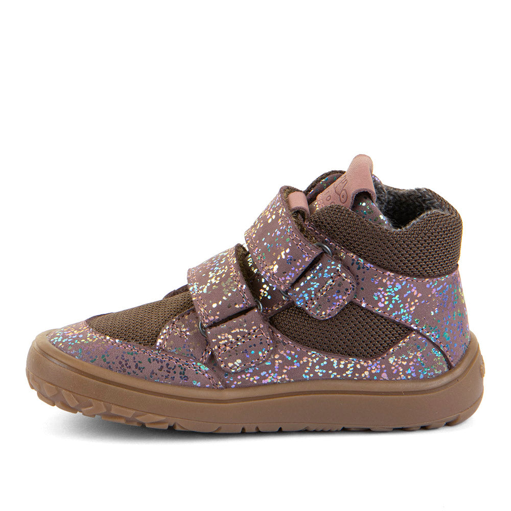 Froddo Buty barefoot dla dzieci za kostkę Tex Autumn Glitter Pink