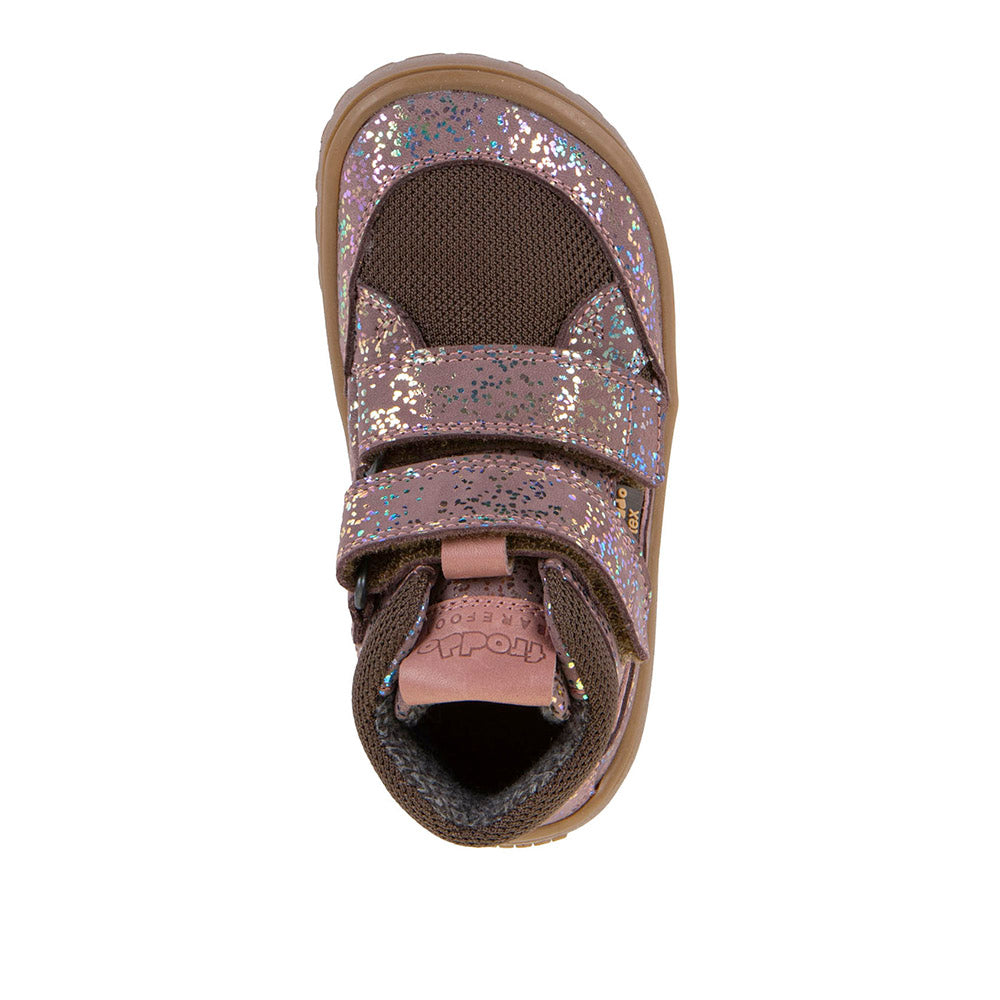 Froddo Buty barefoot dla dzieci za kostkę Tex Autumn Glitter Pink