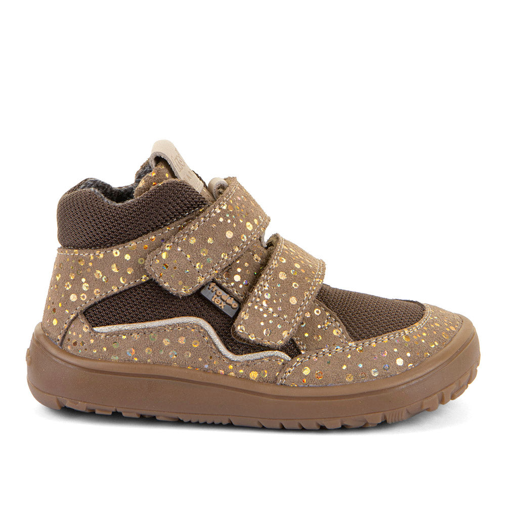 Froddo Buty barefoot dla dzieci za kostkę Tex Autumn Glitter Brown