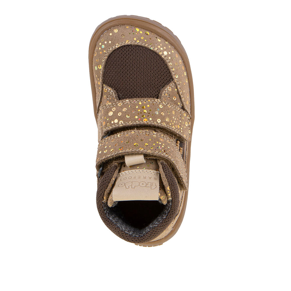 Froddo Buty barefoot dla dzieci za kostkę Tex Autumn Glitter Brown