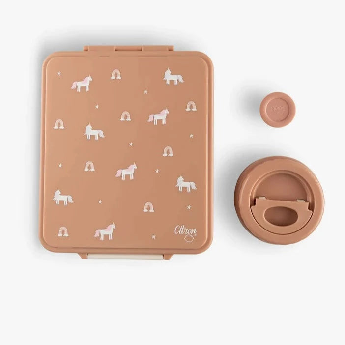 Citron Grand Lunch Box z Termosem Unicorn Blush Pink