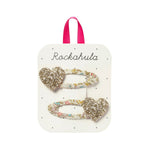 Rockahula Spinki do włosów dla dziewczynki brokatowe Petal Heart