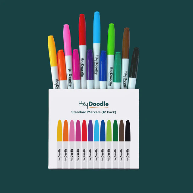 HeyDoodle Flamastry do silikonowej Maty HeyDoodle 12szt.