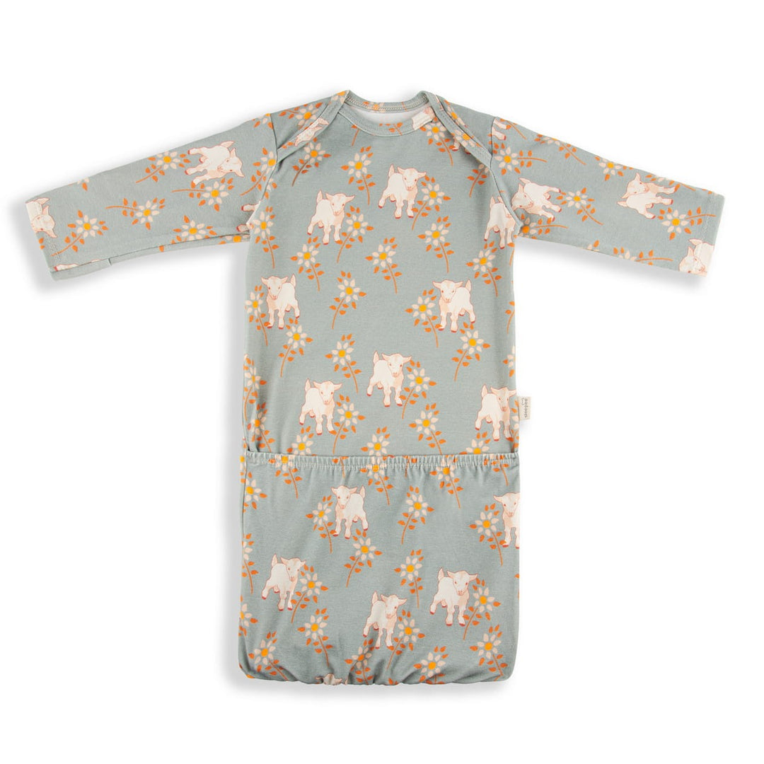 Sleepee Kangurek body niemowlęce z czapeczką Vintage Animals Sky Blue