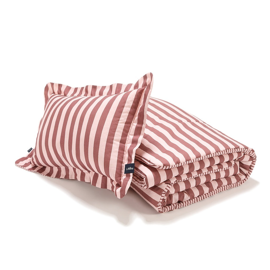 La Millou Komplet Pościeli Bawełnianej XL Stripes Pink
