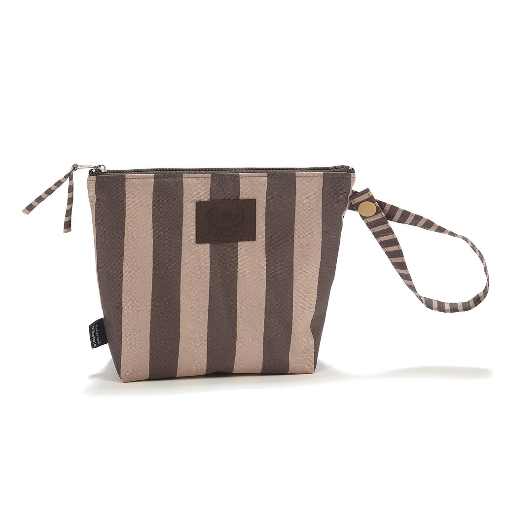 La Millou Kosmetyczka wodoodporna Stripes Brown M
