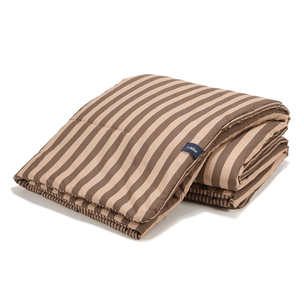 La Millou Kołdra dla dziecka bawełniana Stripes Brown XL