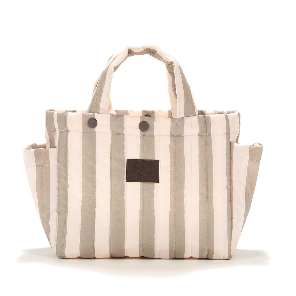 La Millou Organizer do wózka ortalion pikowany Stripes Beige