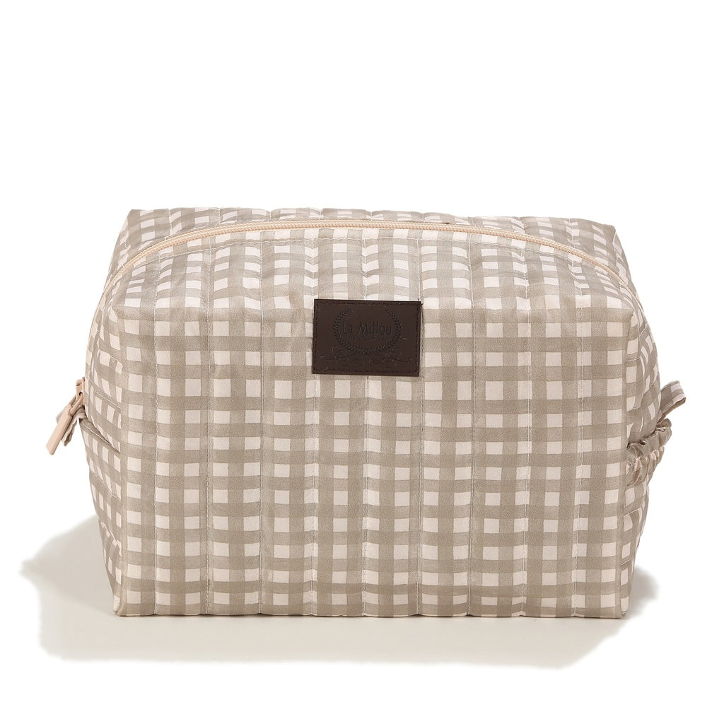 La Millou Kosmetyczka ortalionowa BEIGE VICHY