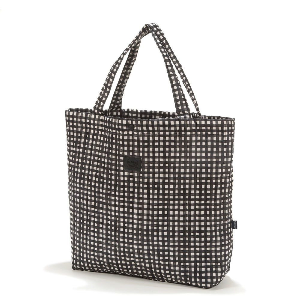 La Millou Torba dla mamy Shopper Bag Ortalion BLACK VICHY