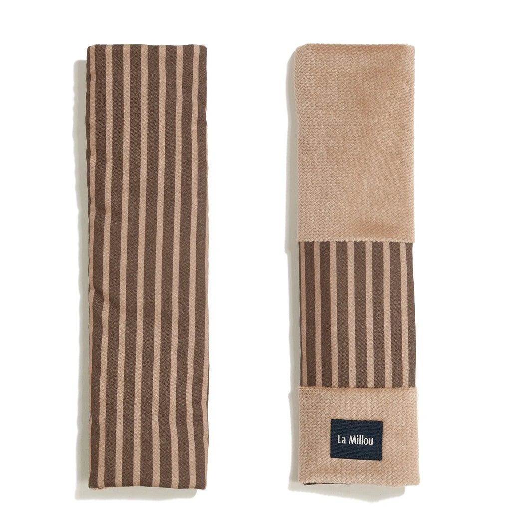 La Millou Ochraniacze na pasy Bawełna Velvet STRIPES BROWN