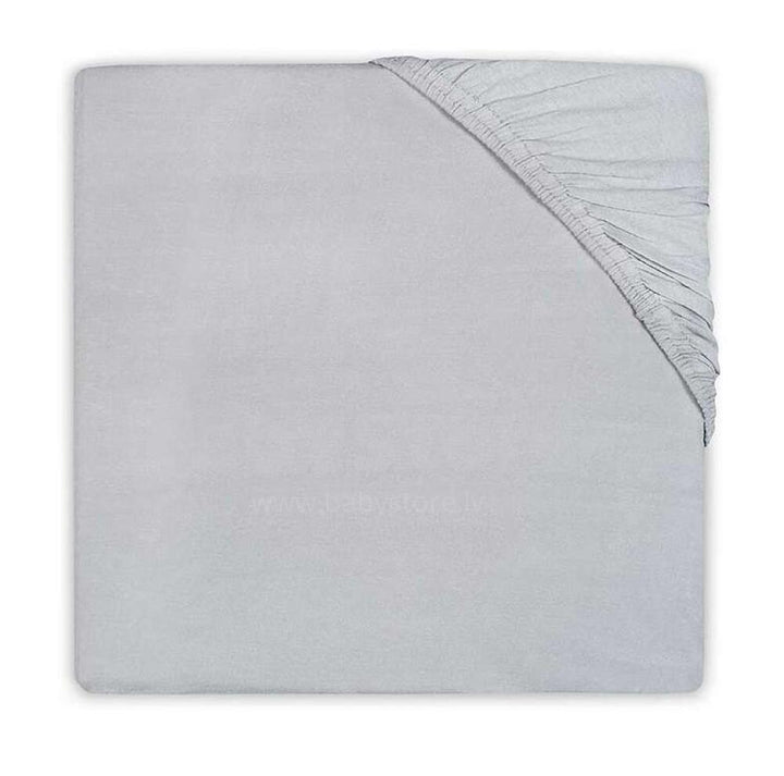 Jollein Prześcieradło z gumką Jersey 60x120cm - Soft Grey