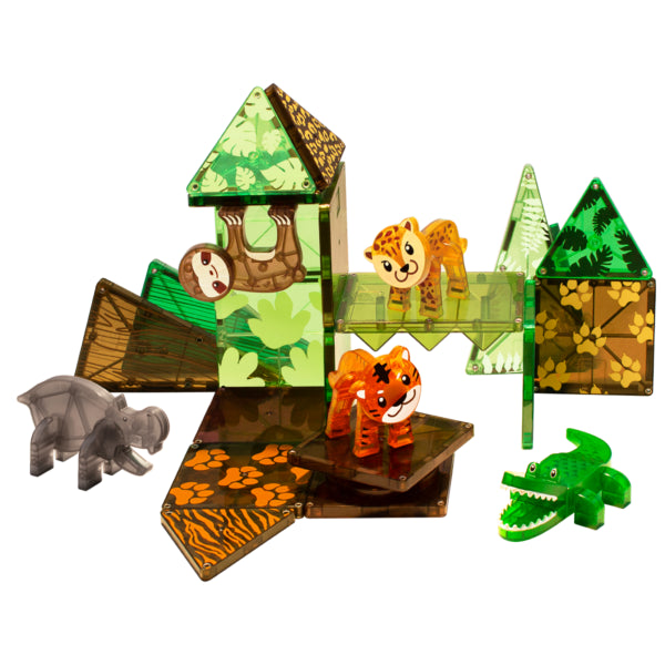 Magna Tiles Klocki Magnetyczne dla dzieci Jungle Animals 25 elementów