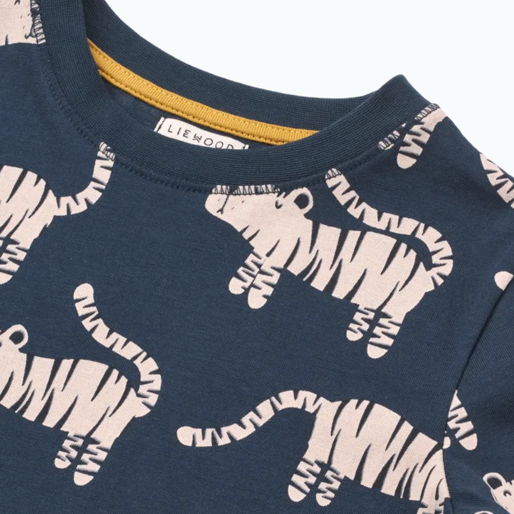 Liewood Koszulka Francis Printed SS Tiger / Classic navy