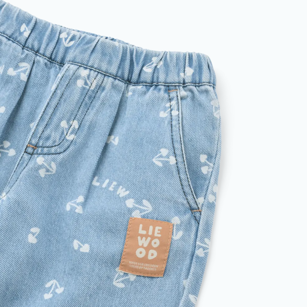 Liewood Spodnie dżinsowe Borris Printed Cherry heart sandy / Denim
