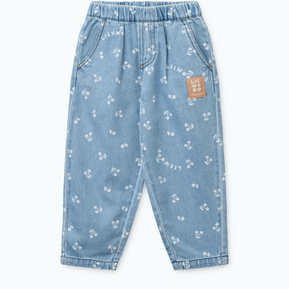 Liewood Spodnie dżinsowe Borris Printed Cherry heart sandy / Denim