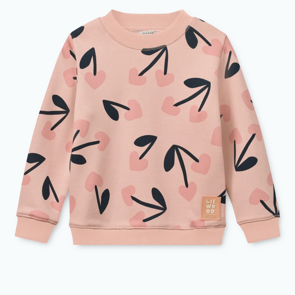 Liewood Bluza Ridley Printed Mega Cherry heart / Rosey