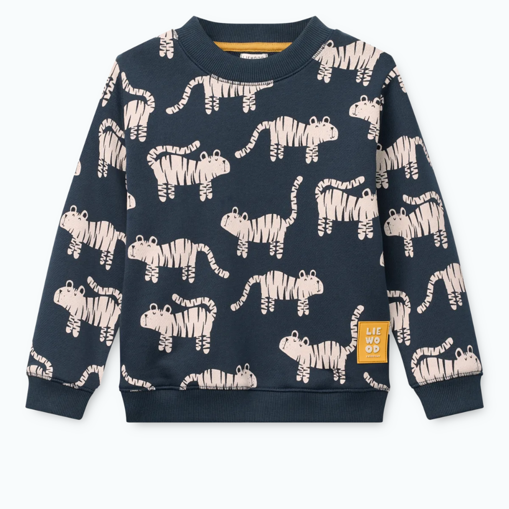 Liewood Bluza dziecięca Ridley Printed Tiger / Classic navy