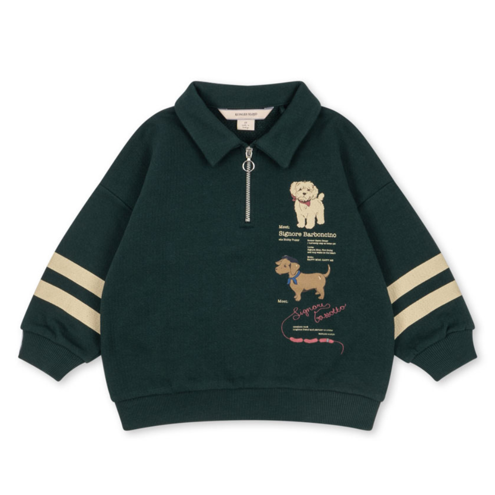 Konges Slojd Bluza dziecięca z kołnierzykiem Doggy Pine Grove