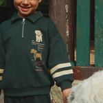 Konges Slojd Bluza dziecięca z kołnierzykiem Doggy Pine Grove