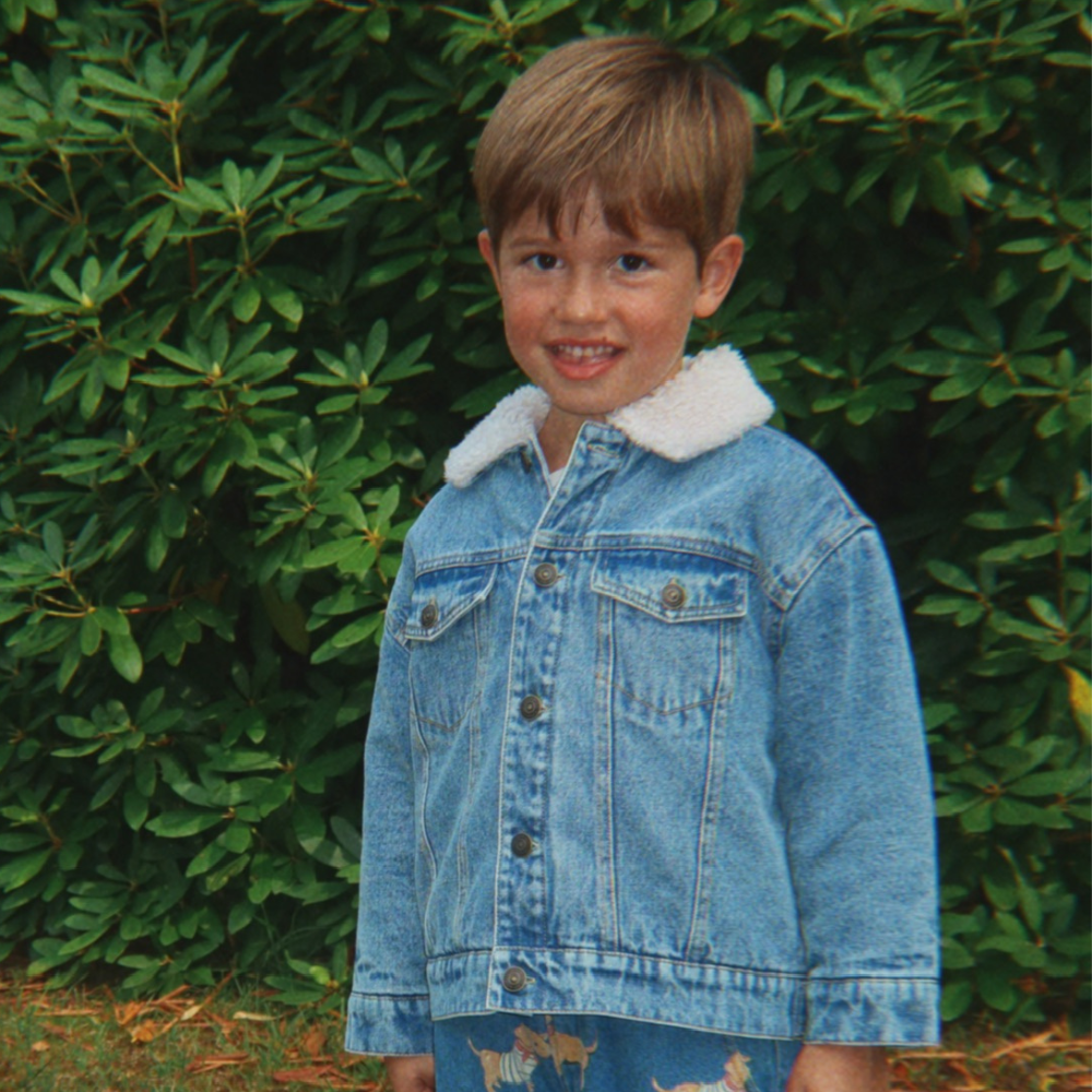 Konges Slojd Kurtka dżinsowa dla chłopca Magot Denim Blue