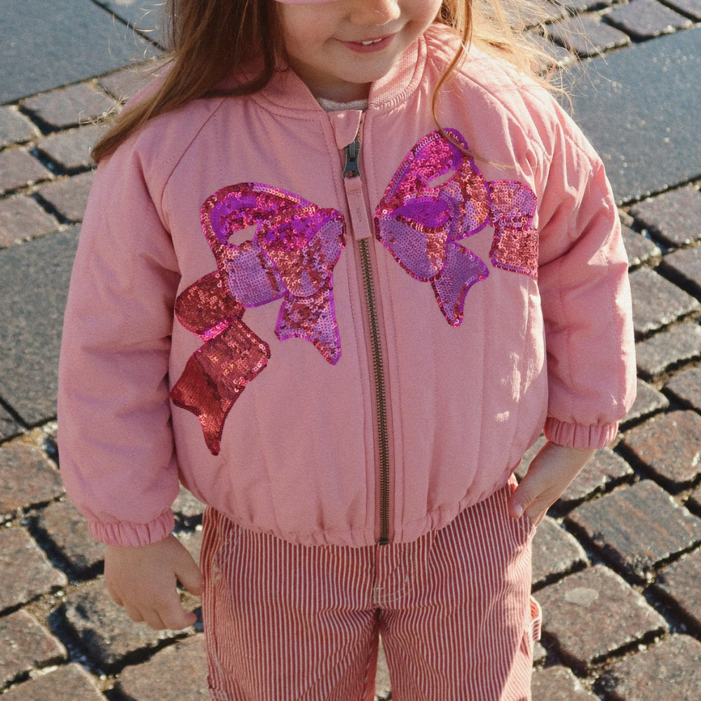 Konges Slojd Kurtka bomberka dziecięca z cekinami Juno Rosette