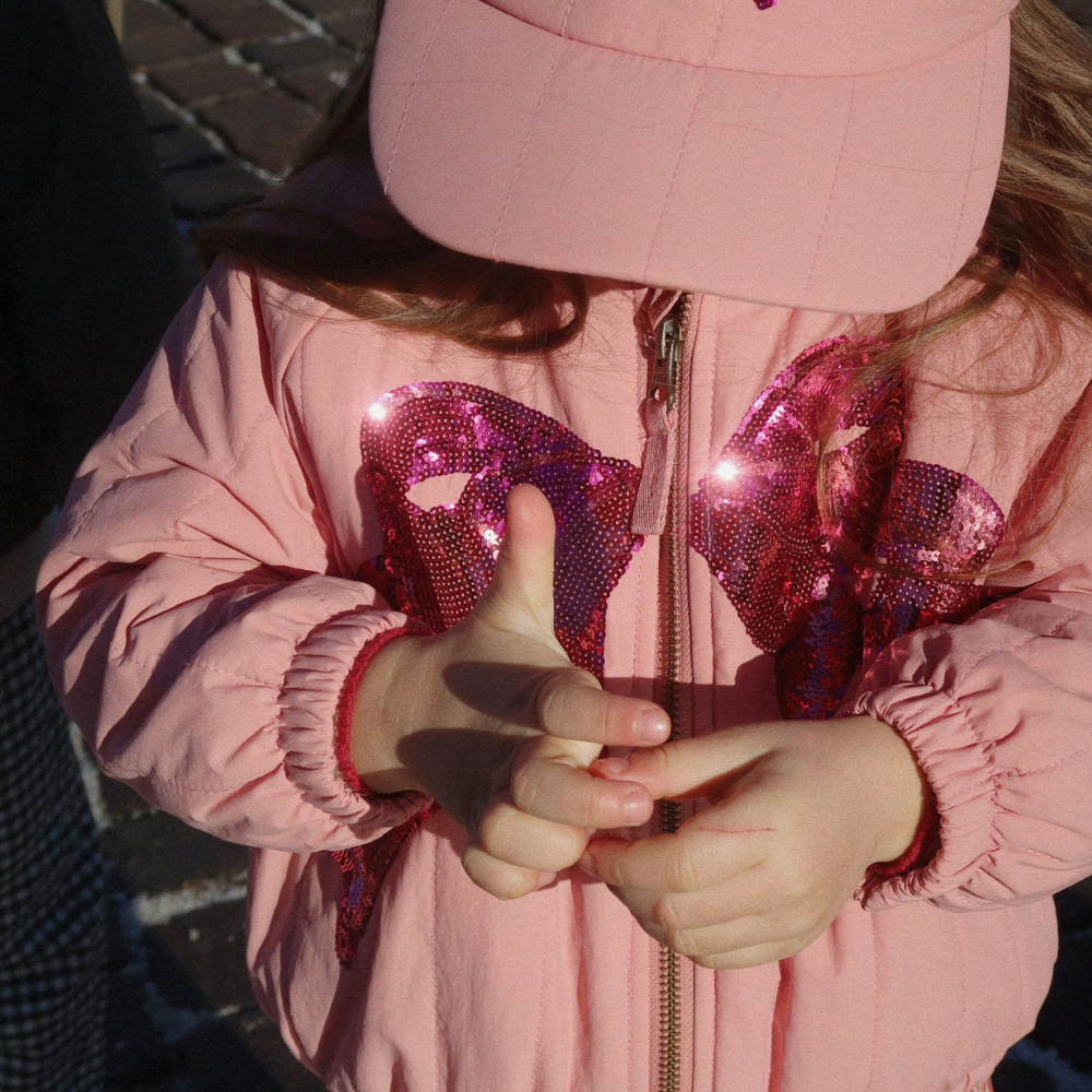 Konges Slojd Kurtka bomberka dziecięca z cekinami Juno Rosette