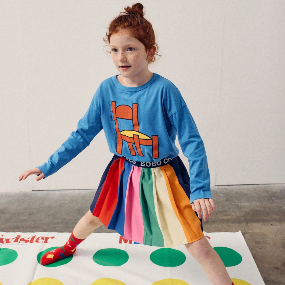 Bobo Choses Plisowana spódnica dla dziewczynki Color Block