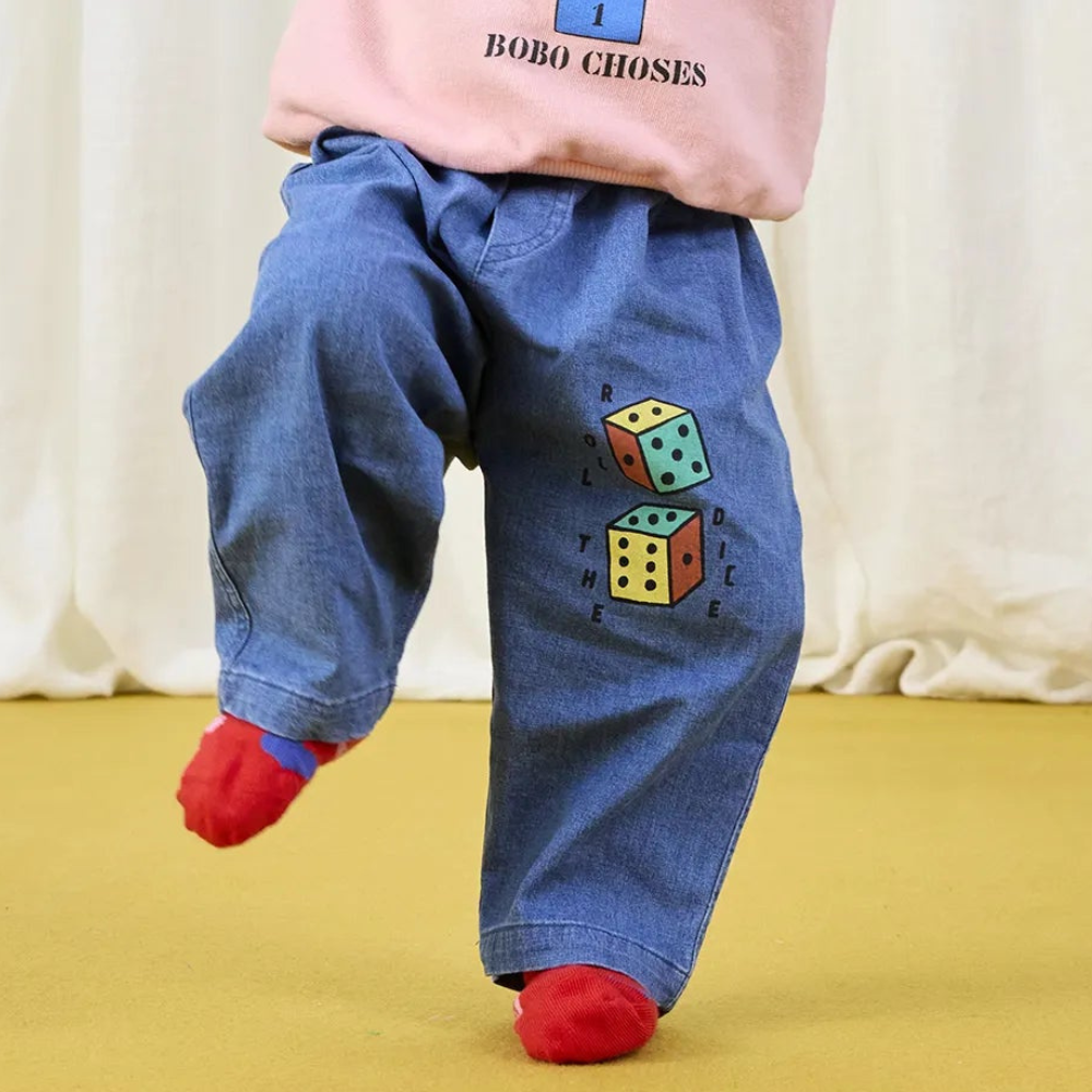 Bobo Choses Spodenki dla dzieci Roll The Dice Navy Blue